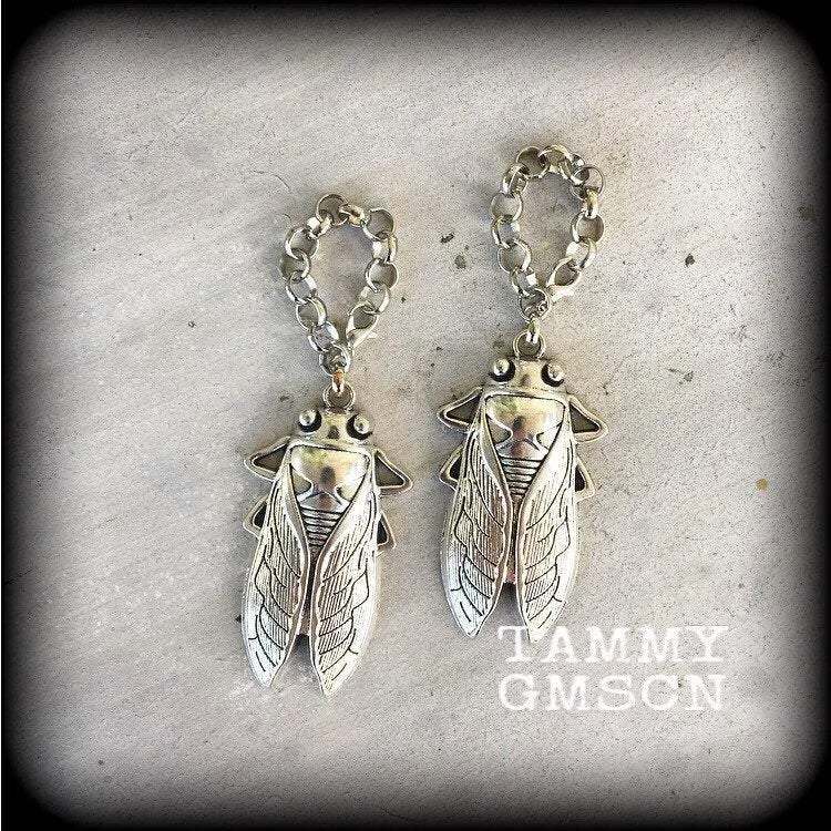 0 gauge weights 00 gauge tunnel dangles 12mm 14mm ear weights Ear hangers Cicada Plug dangles Plugs Hanging gauges Earrings for gauged ears
