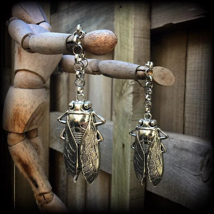 0 gauge weights 00 gauge tunnel dangles 12mm 14mm ear weights Ear hangers Cicada Plug dangles Plugs Hanging gauges Earrings for gauged ears