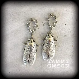 0 gauge weights 00 gauge tunnel dangles 12mm 14mm ear weights Ear hangers Cicada Plug dangles Plugs Hanging gauges Earrings for gauged ears