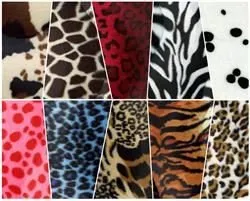 1 X Velboa Faux / Fake Fur Leopard GOLD Fabric By the Yard