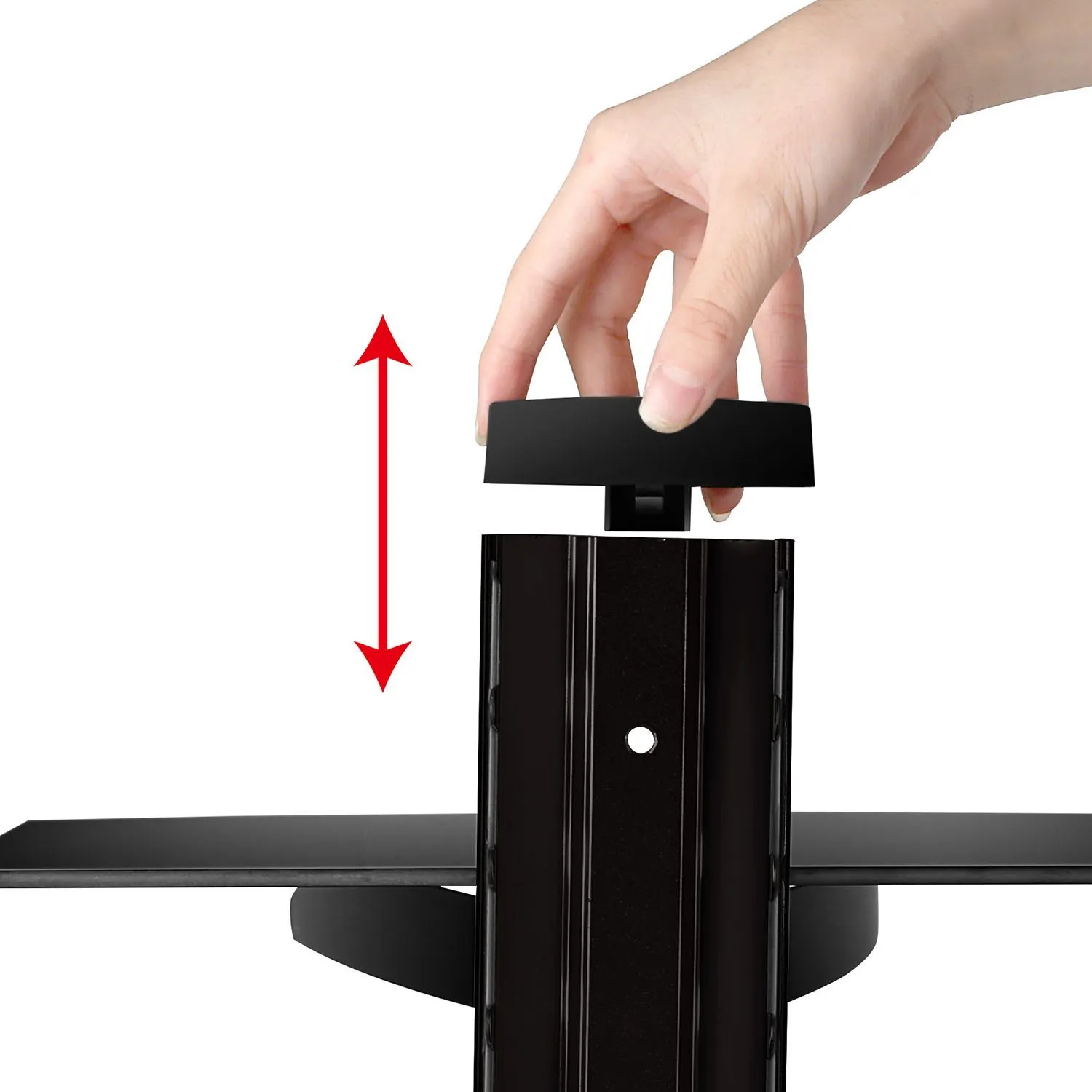 2 Tier Dual Glass Shelf Wall Mount