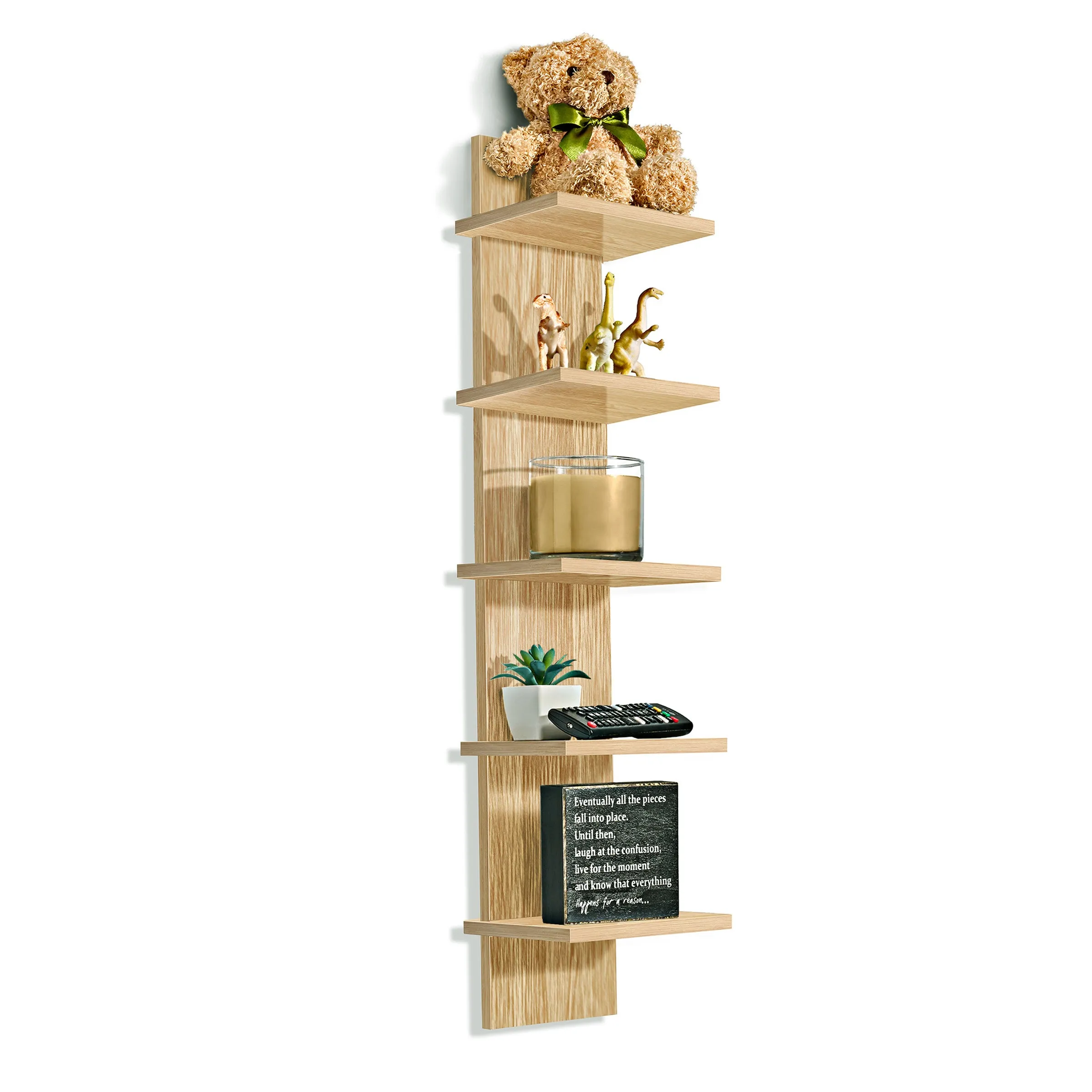 5 Tier Vertical Wall Shelf Unit