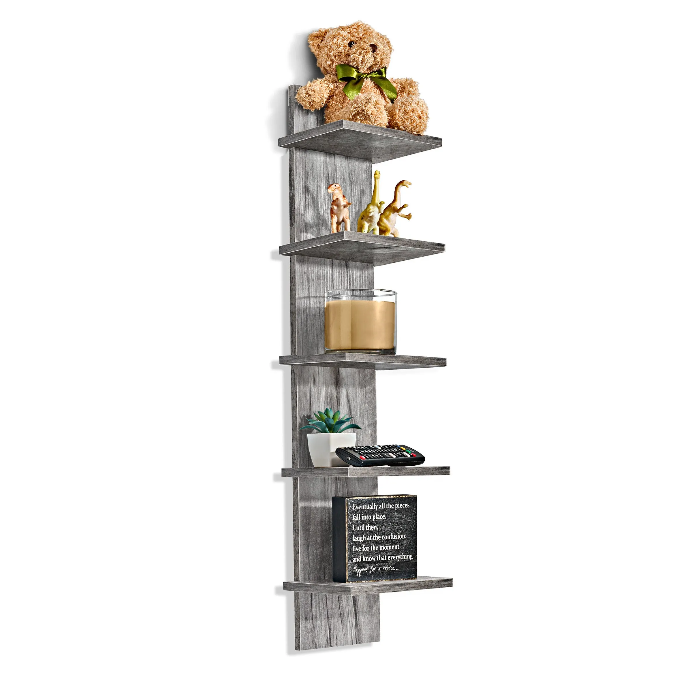 5 Tier Vertical Wall Shelf Unit