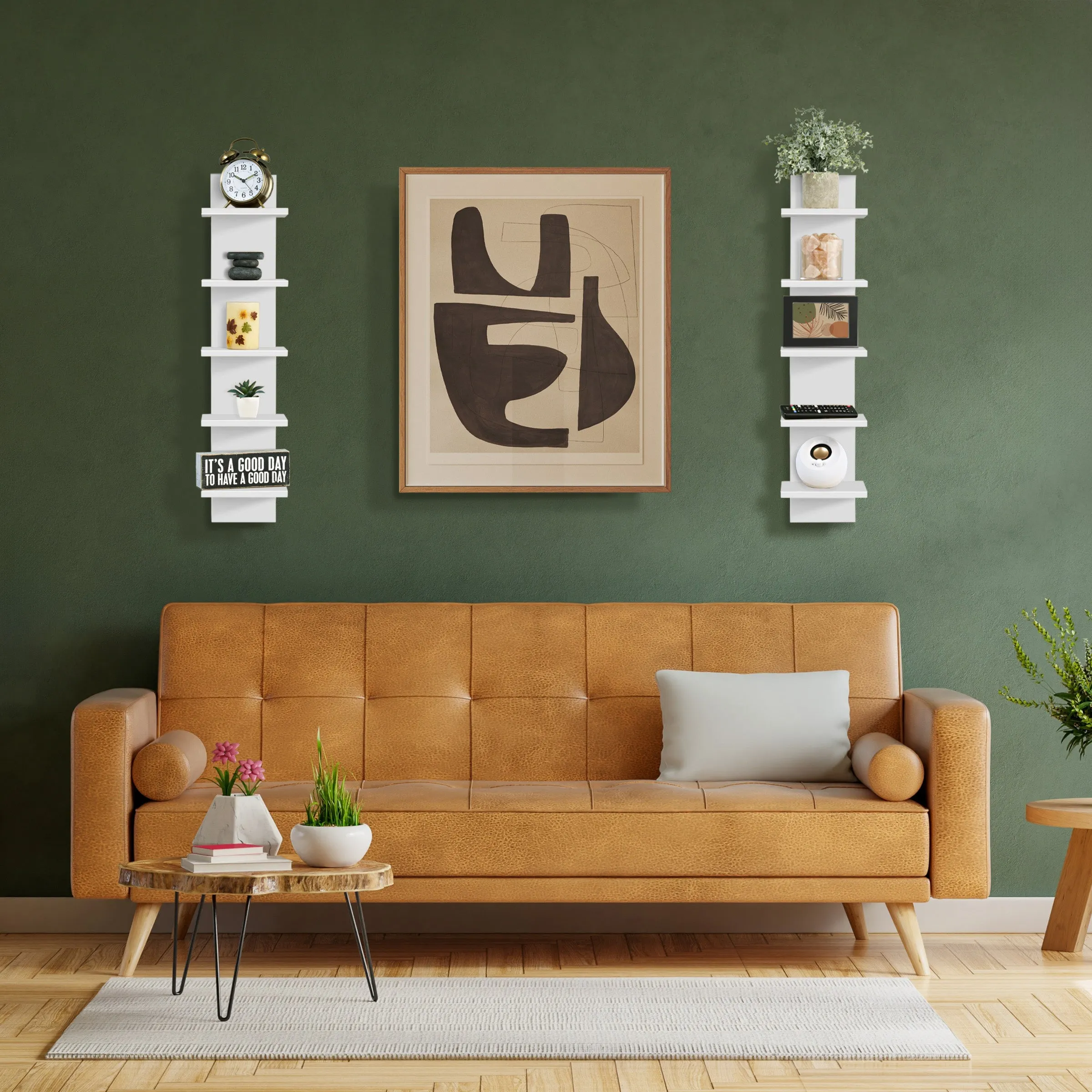 5 Tier Vertical Wall Shelf Unit
