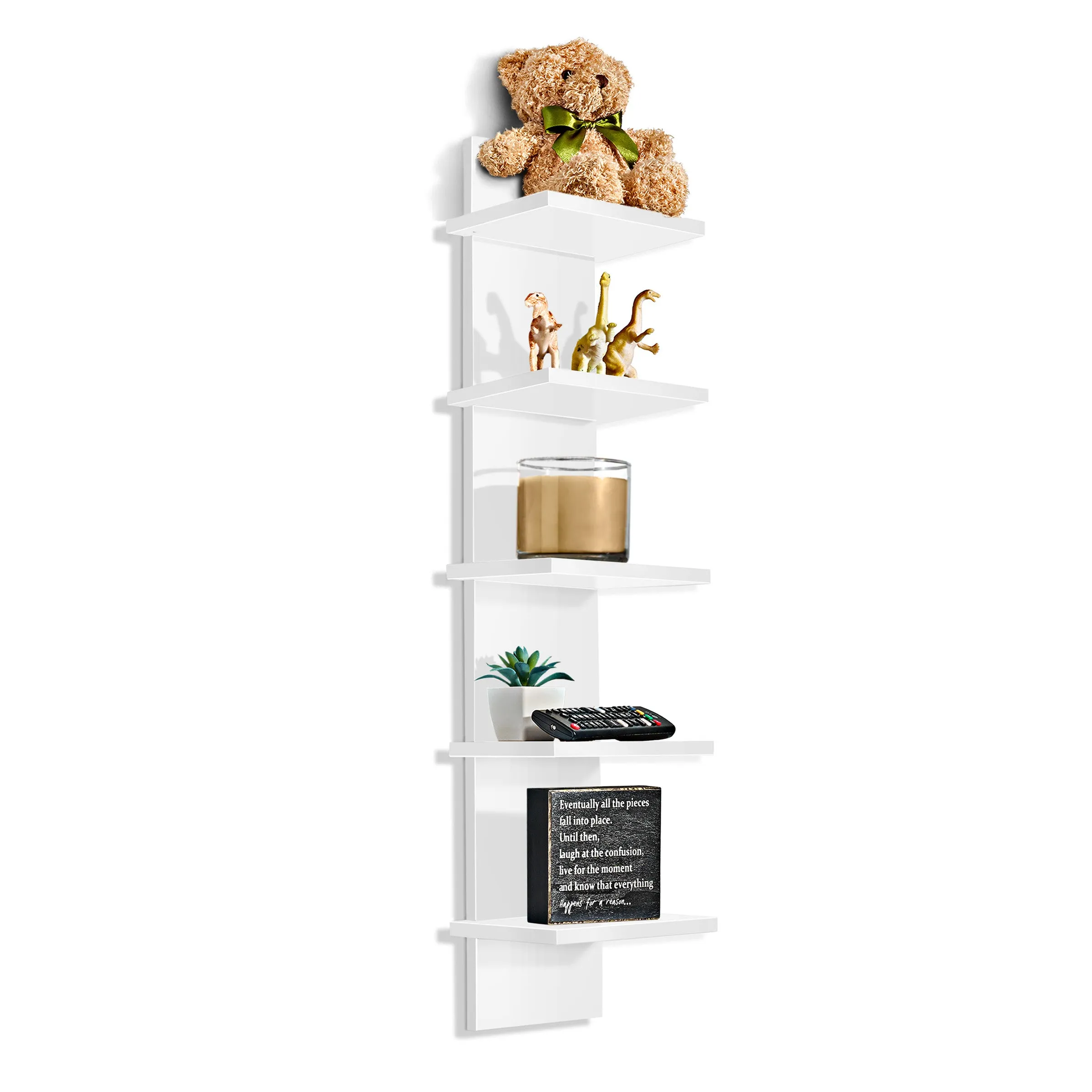 5 Tier Vertical Wall Shelf Unit