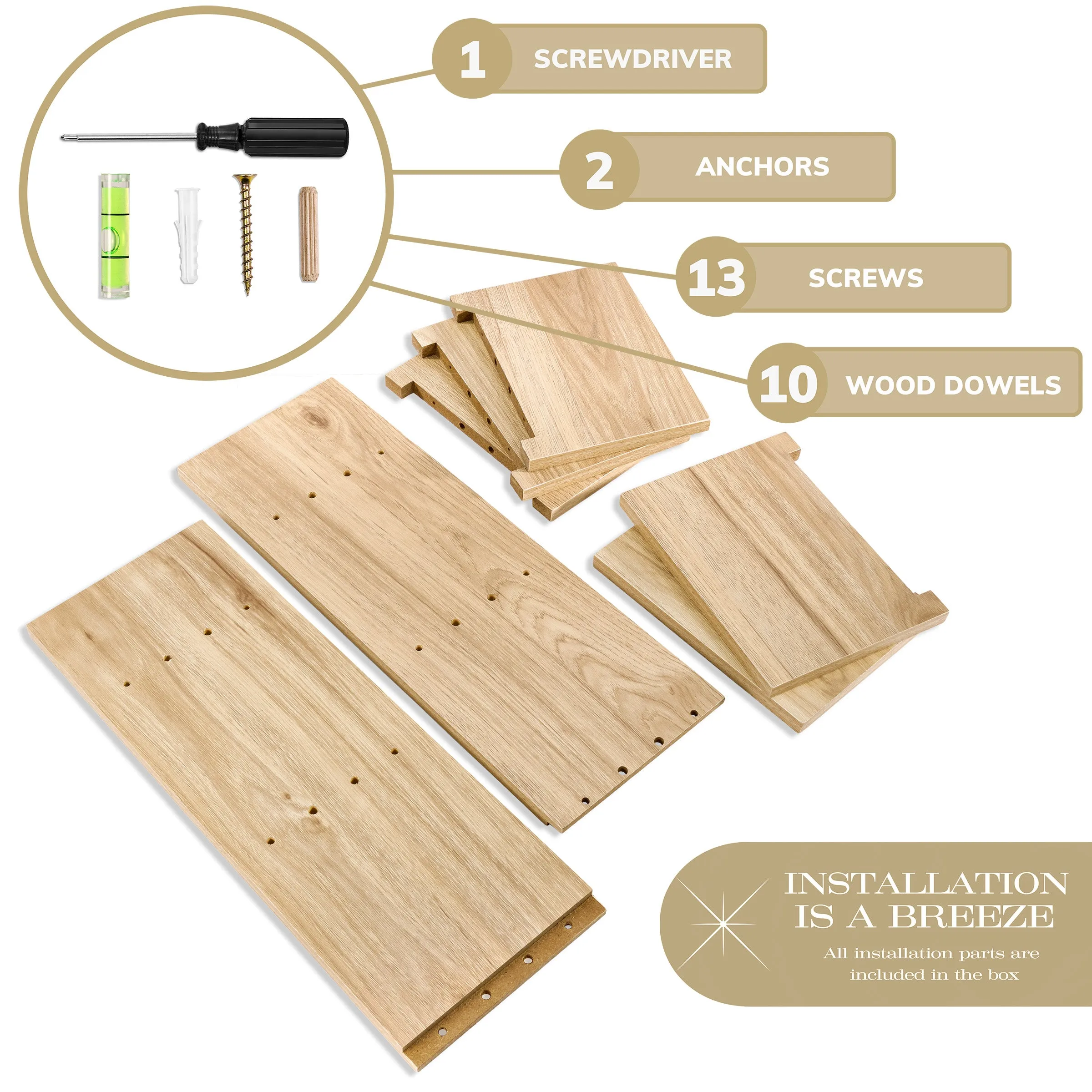 5 Tier Vertical Wall Shelf Unit