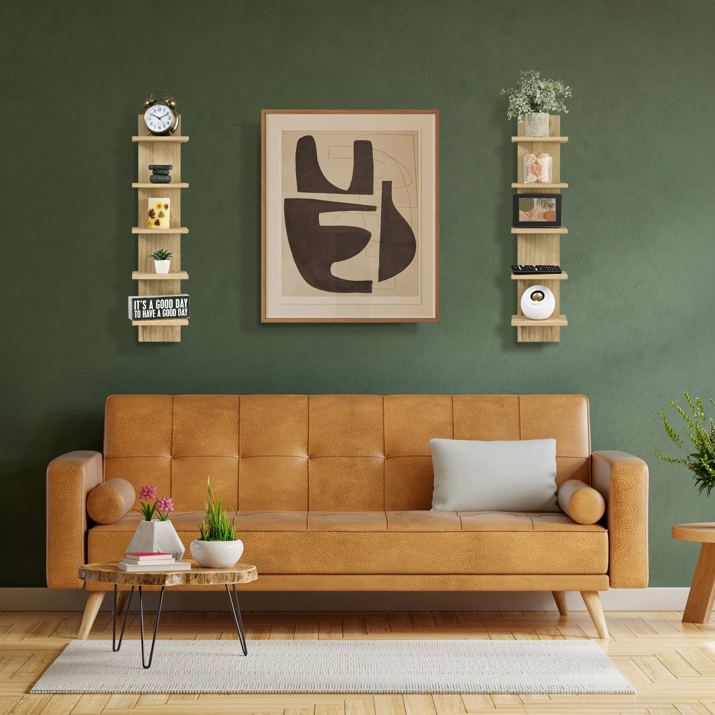 5 Tier Vertical Wall Shelf Unit
