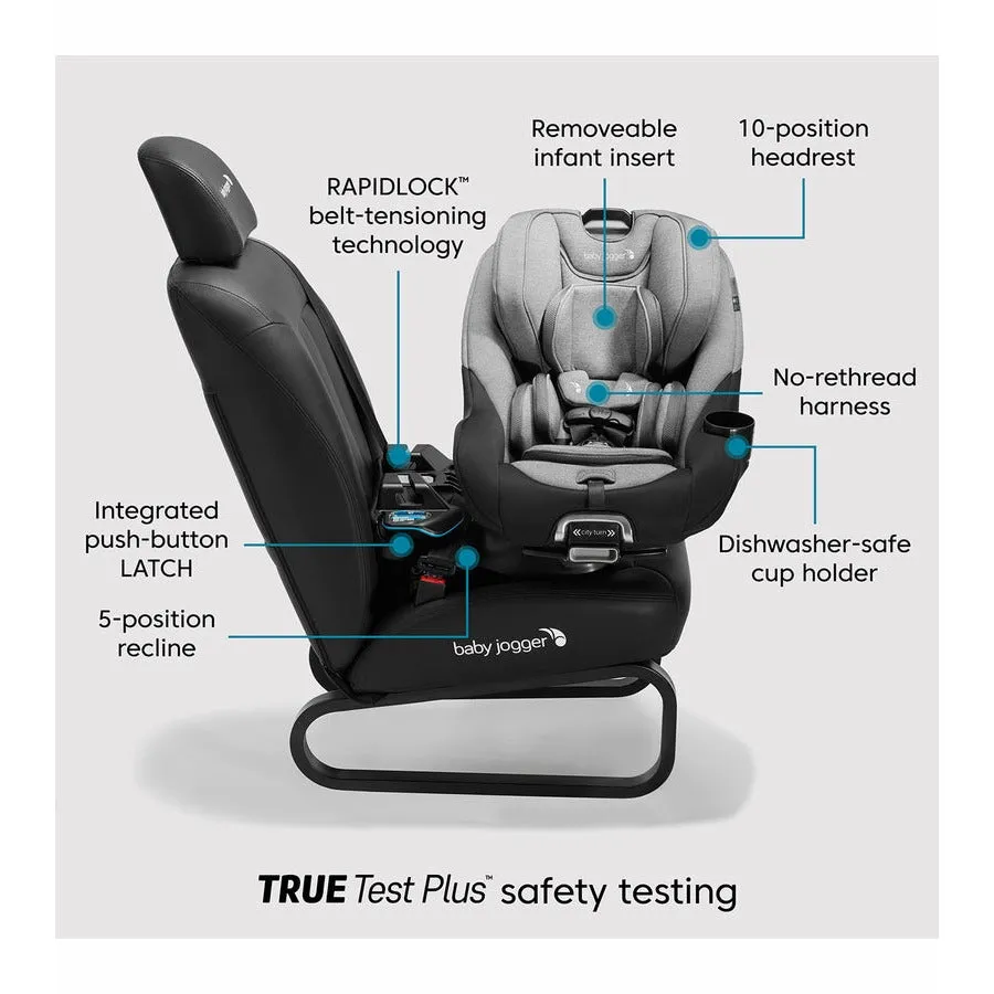 Baby Jogger City Turn Rotating Convertible Car Seat - Onyx Black