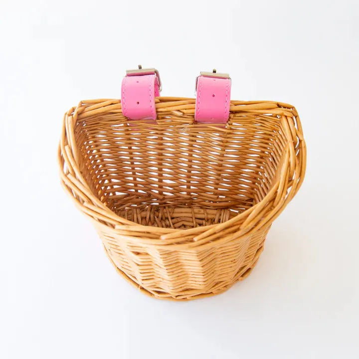 Bike & Scooter Wicker Basket - Pink