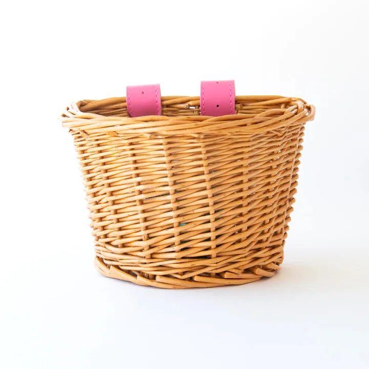 Bike & Scooter Wicker Basket - Pink