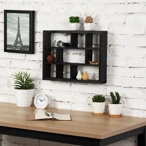 Black Wood Shadow Box Display Shelf