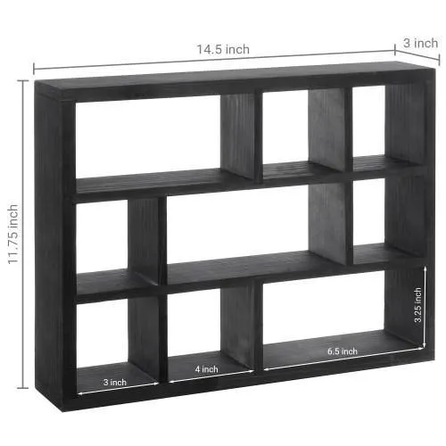 Black Wood Shadow Box Display Shelf
