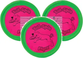 Booda 3 Pack of Tail-Spin Flyer Dog Toys, 7-Inch