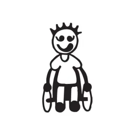 Boy with Frisbees Decal