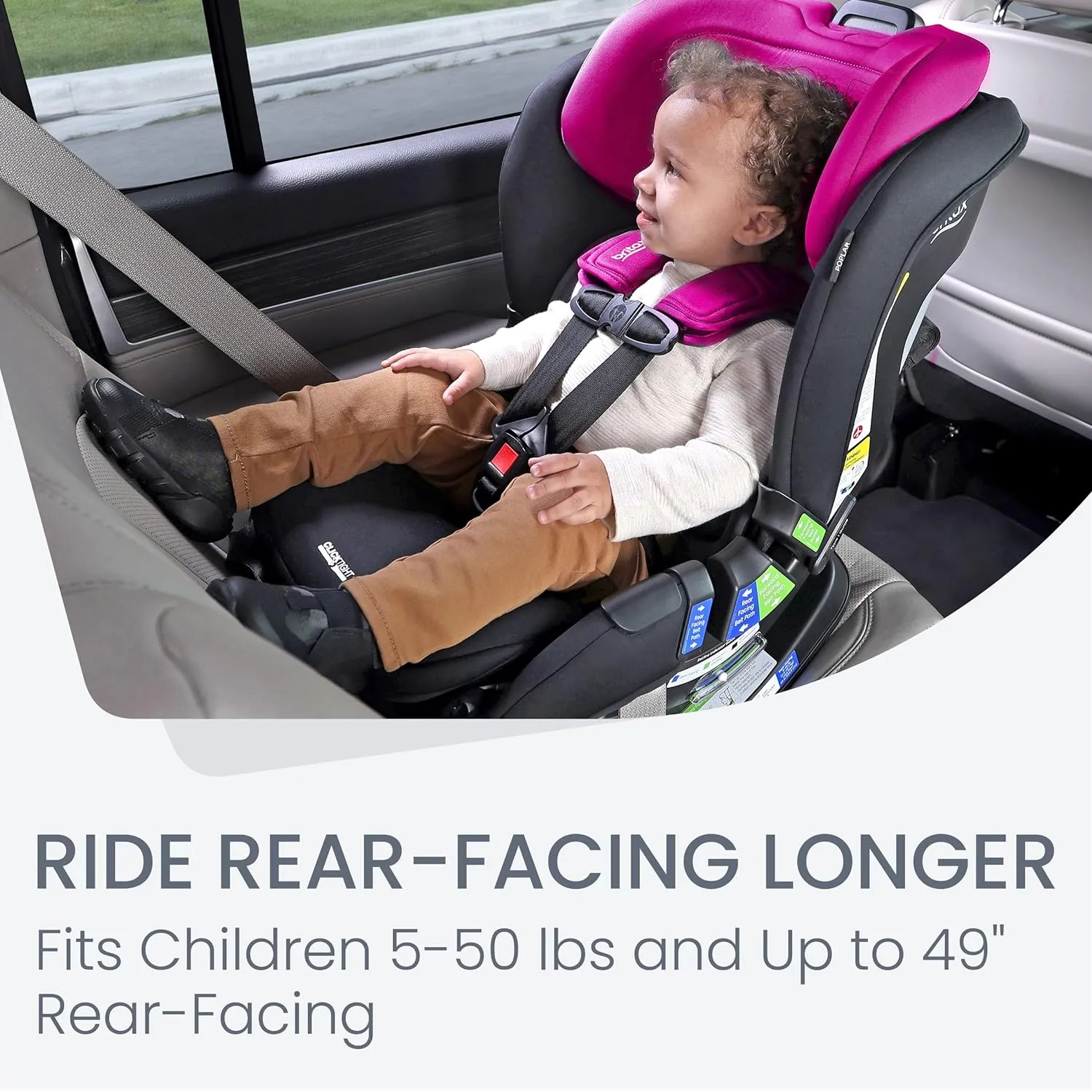 Britax Poplar Convertible Car Seat - Magenta Onyx