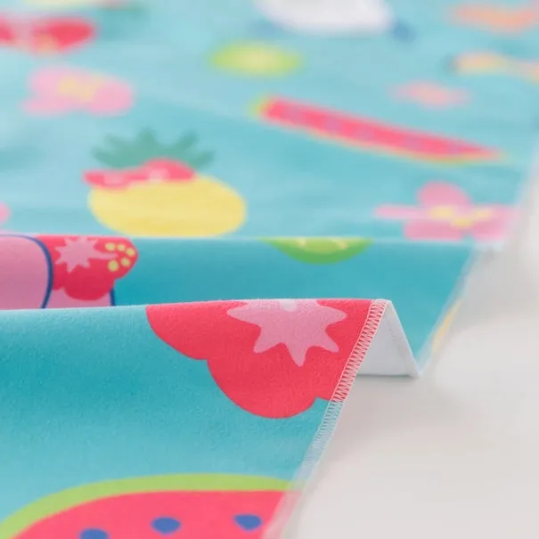 Bumkins Reversible Roll & Go Blanket, Hello Kitty & Friends Tropical