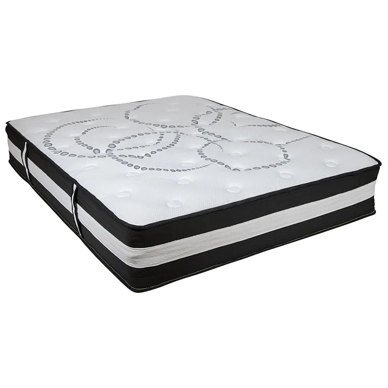 Capri Comfortable Sleep Full 12 Inch CertiPUR-US Certified Foam Pocket Spring Mattress & 2 inch Gel Memory Foam Topper Bundle
