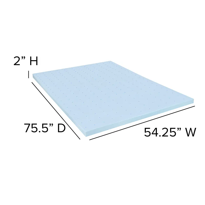 Capri Comfortable Sleep Full 12 Inch CertiPUR-US Certified Foam Pocket Spring Mattress & 2 inch Gel Memory Foam Topper Bundle