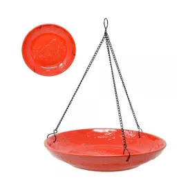 Cardinal Ceramic Hanging Bird Bath