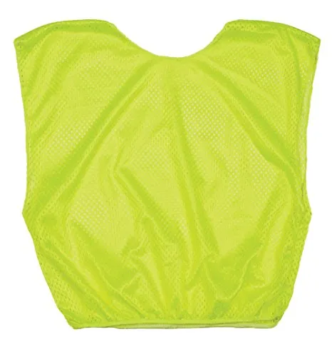Champion Sports Youth Mesh Practice Scrimmage Vest, Neon Yellow (Pack of 12)