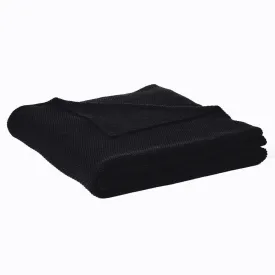 CHARLY BLACK KNIT BLANKET