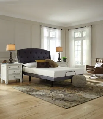 Chime 8 Inch Memory Foam King Mattress in a Box with Head-Foot Model Better King Adjustable Base
