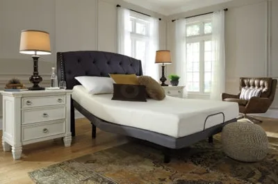 Chime 8 Inch Memory Foam King Mattress in a Box with Head-Foot Model Better King Adjustable Base