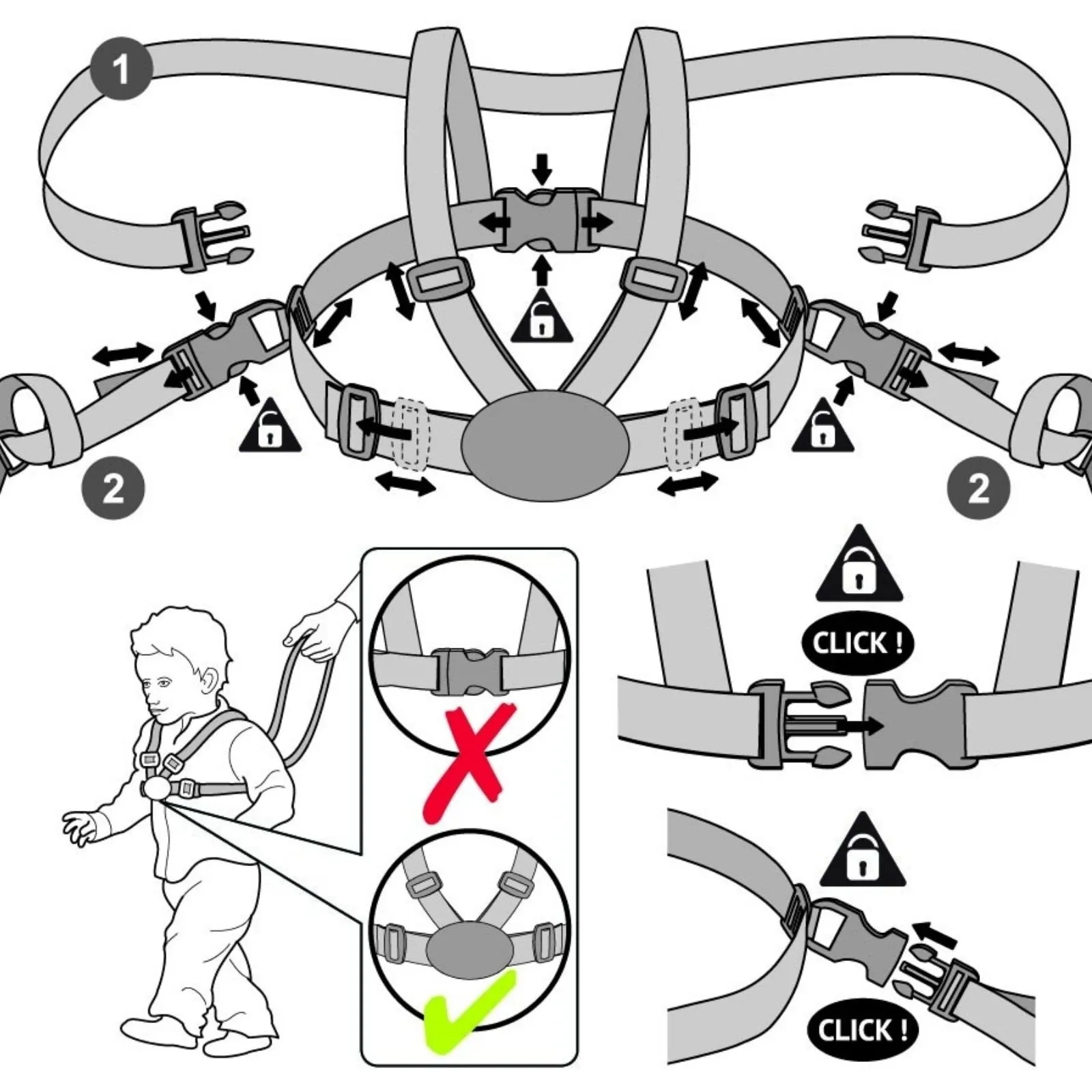 Clippasafe Designer Webbing Baby Harness - Lady Bug