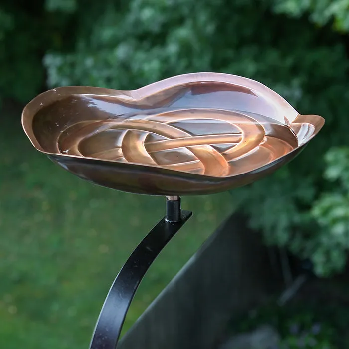 Dara Knot Bird Bath with Rail Mount Bracket