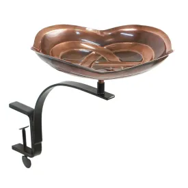 Dara Knot Bird Bath with Rail Mount Bracket