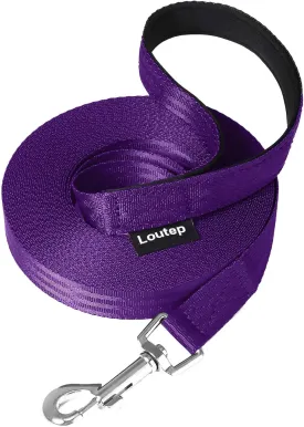Dog Training Leash 15ft 20ft 30ft 50ft 100 feet - Extra Long Leash for Dogs with Padded Handle for Small Medium & Large Puppy Breed, Outdoor obedience, Agility Nylon Recall line Lead