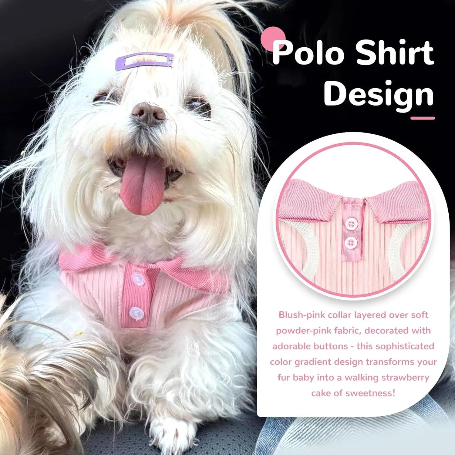 Dog Tshirts for Small Dogs Polo Shirt Stretchy Dog T Shirt Breathable Dogs Cooling Vest Sweatshirts Girl Boy Puppy Dachshund French Bulldog Frenchie Chihuahua Pet Clothes