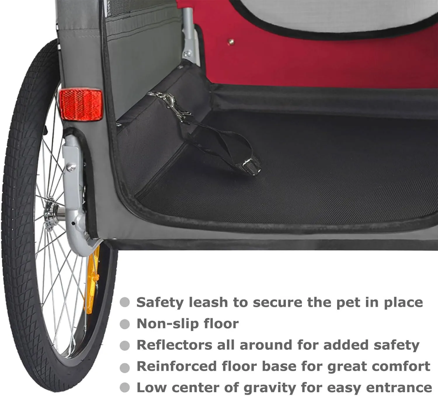 DOGGYHUT Premium Large/XL Pet Bike Trailer & Stroller for Large Sized Dog or Multiple Small Dogs,Low Center of Gravity,Parking Brakes,Easy Folding Frame,Bicycle Carrier