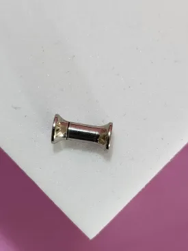 Double Flared Silver Tunnel 3mm Plugs Tunnel Stretchers