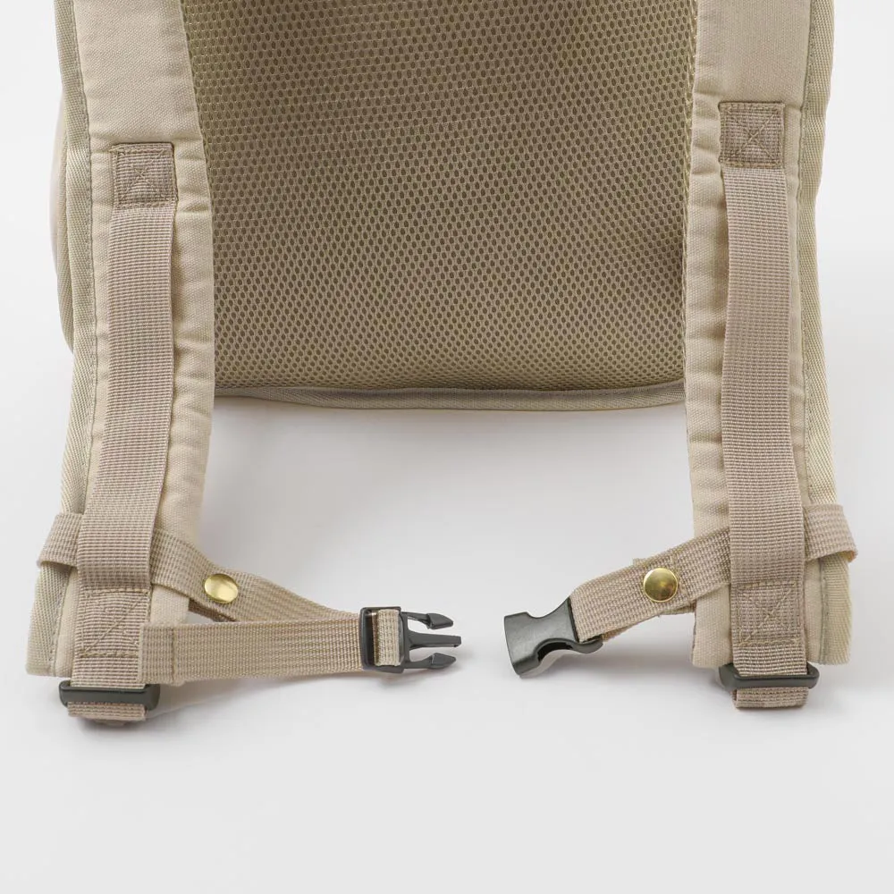 drawstring mesh front-pack - beige