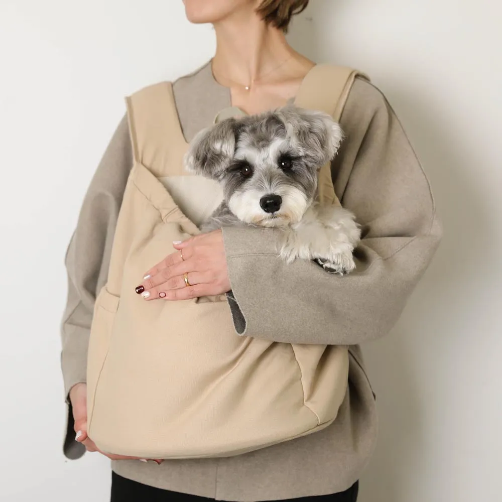 drawstring mesh front-pack - beige