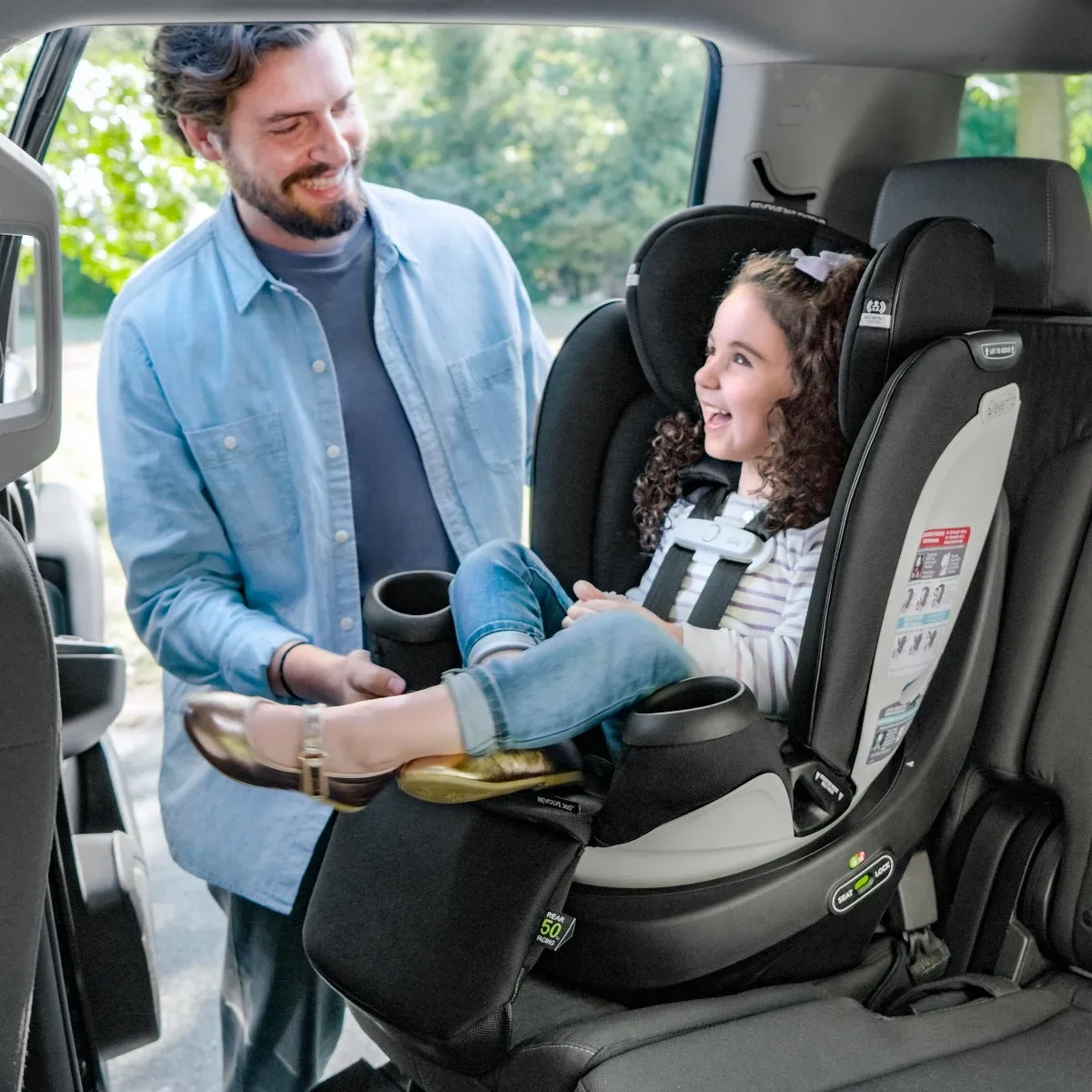Evenflo - Gold Revolve360 Extend All-In-One Rotational Car Seat w/ Sensorsafe