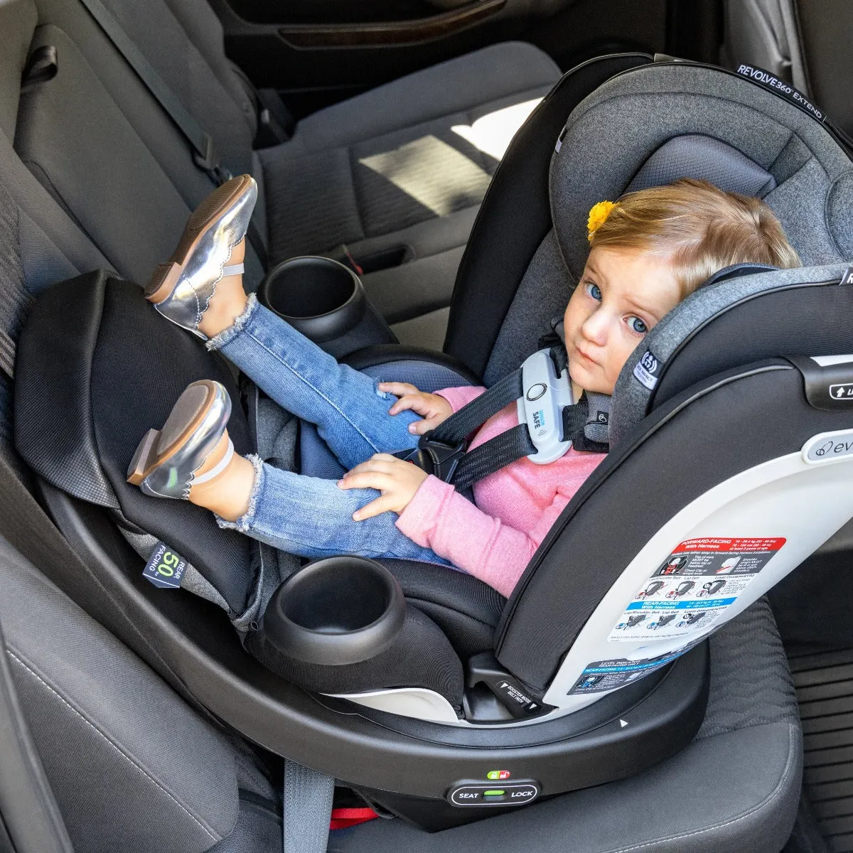 Evenflo - Gold Revolve360 Extend All-In-One Rotational Car Seat w/ Sensorsafe