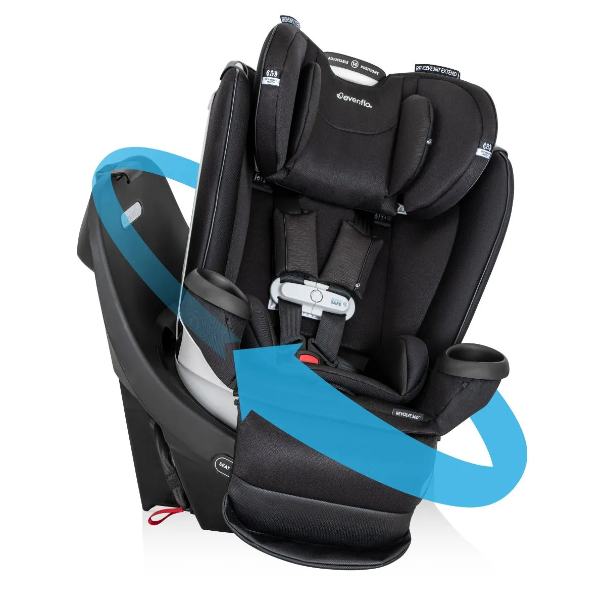 Evenflo - Gold Revolve360 Extend All-In-One Rotational Car Seat w/ Sensorsafe