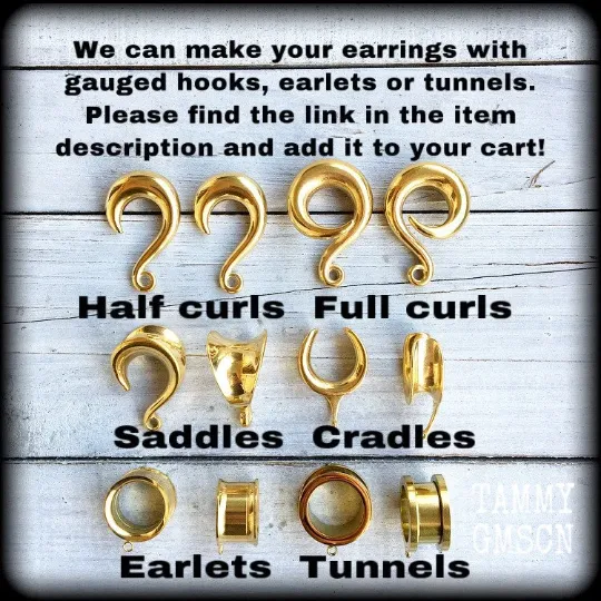 Eye of Horus earrings-Tunnel dangles-Ear gauges
