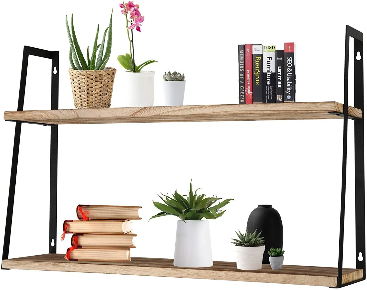 Floating Wall Shelves Rustic Floating Shelf Wall Mounted Set of 3 for Bathroom Bedroom Living Room Kitchen |Easy to Install, Decoration and Storage