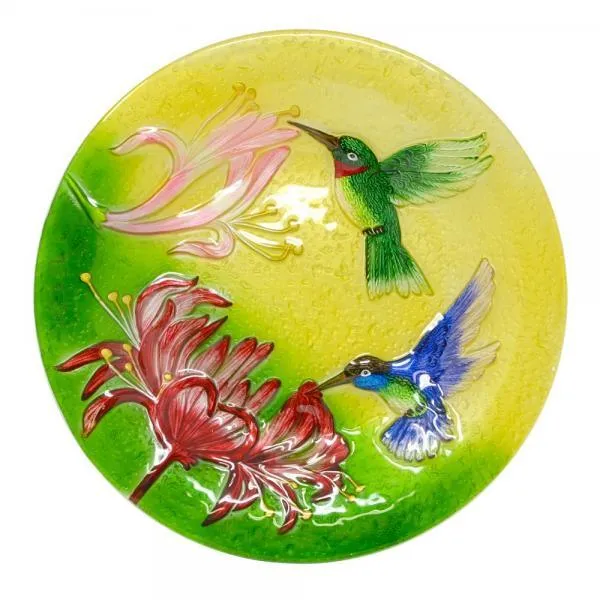 Fluttering Hummingbirds Bird Bath