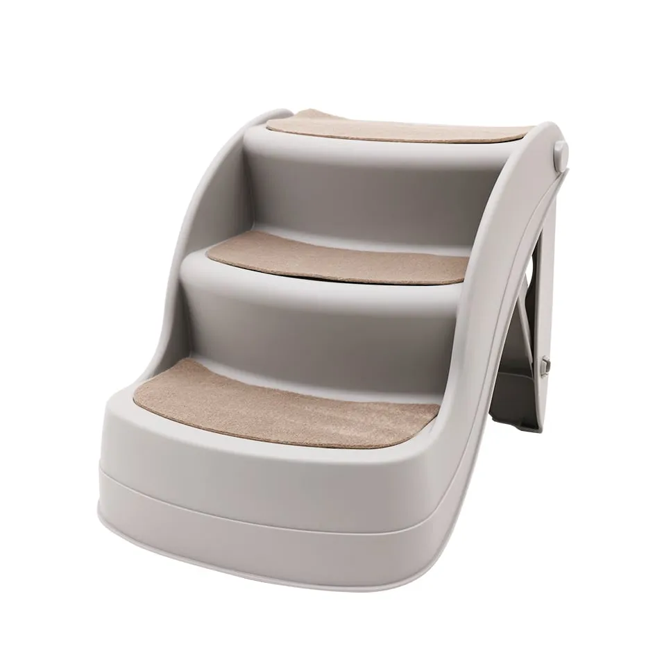 Furtastic 38cm Foldable Pet Stairs Ramp (Grey)