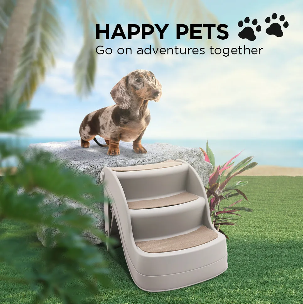 Furtastic 38cm Foldable Pet Stairs Ramp (Grey)