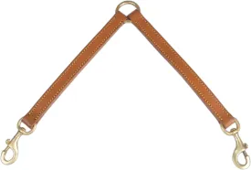 Genuine Leather Coupler for Dog Leash for Walking 2 Dogs | Multipurpose, Can be Used as Safety Seatbelt Leash in car, Backup Clip for Dog Harness | 20 (Coupler Tan)