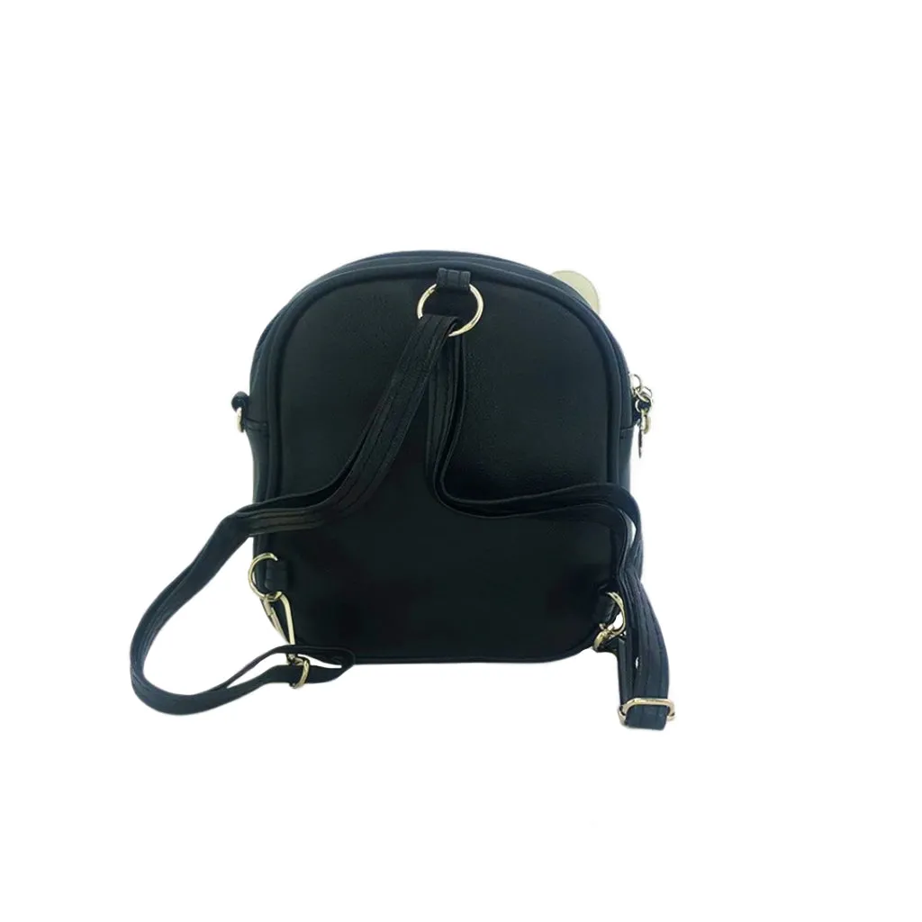 Glitter Bunny Backpack - Black