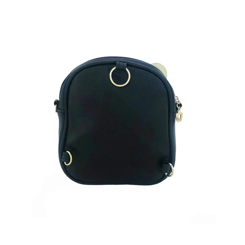 Glitter Bunny Backpack - Black