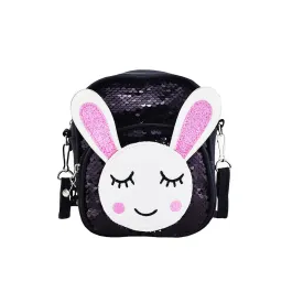 Glitter Bunny Backpack - Black