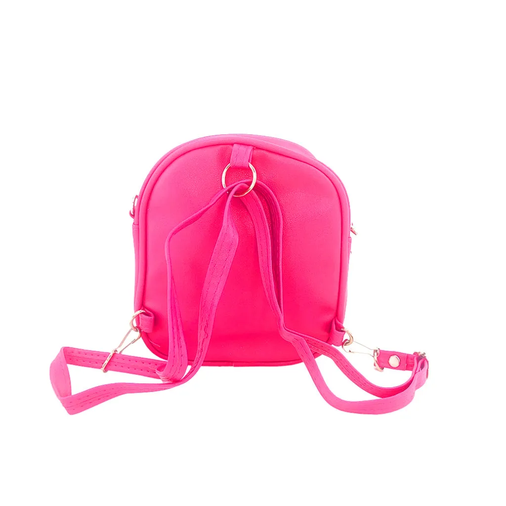 Glitter Bunny Backpack - Hot Pink