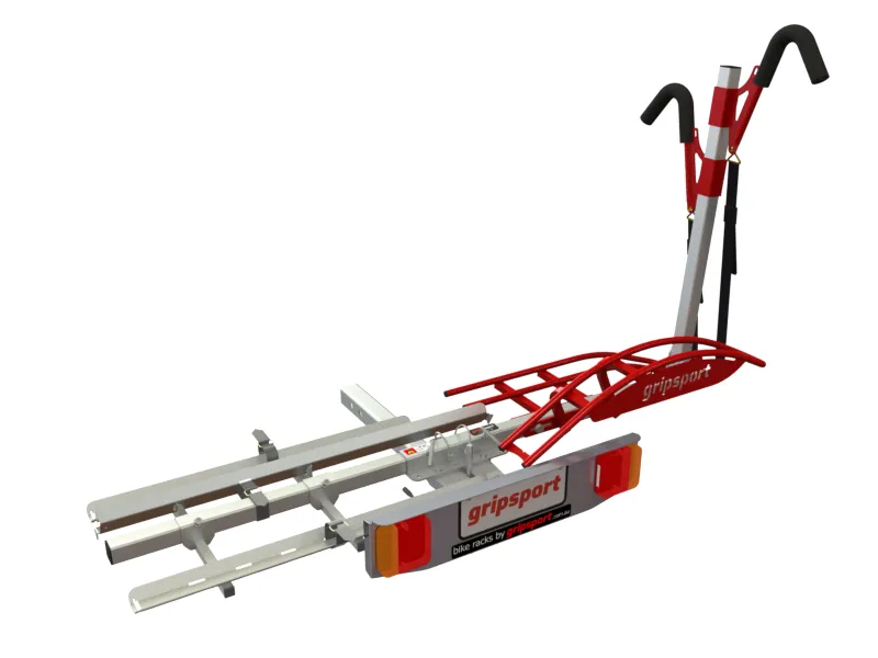 Grip Sport Gs-urban  Tilting 2 Bike Rack W/ramp And Lights (7 Pin Flat Plug Incl) (50mm Hitch Or Towball Option)